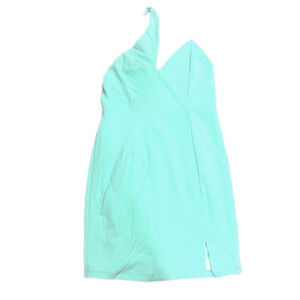 LULU’S Small asymmetrical summer midi dress sage green NWT